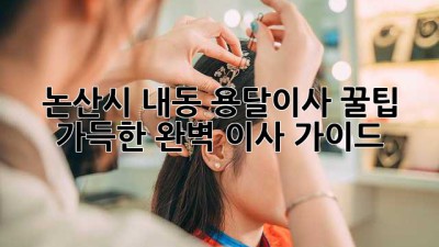 논산시 내동 용달이사, 꿀팁 가득한 완벽 이사 가이드!